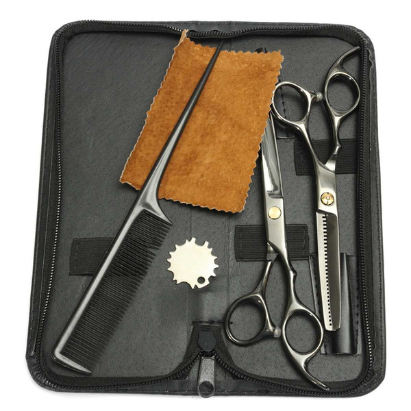 1 Set 6 Inch Professional Salon Hairdressing Cutting Thinning Hair Barber Scissors Barbers Shears Set 2 Coclors