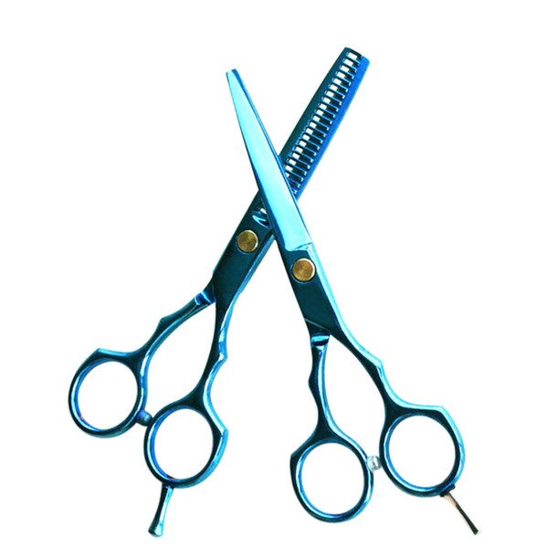 2 Pcs 5.5inch Hairdressing Scissors Set Salon Cutting Thinning Hair Shears Barbershop Styling Tools For Women Men Home Use FM88