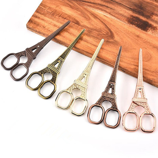 Stainless Steel European Vintage Eiffel Tower Hair Scissors Sewing Shears DIY Tools for Sewing and Needlework F2557