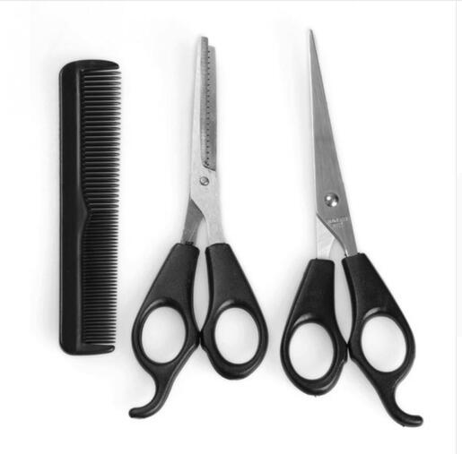 2019 new hair scissors for hair styling stainless steel+PP hairdressing thinning scissors with comb haircut set