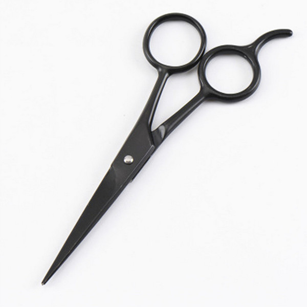 Stainless Steel Beard Scissor for Barber Home Use Black Mini Size Shaving Shear Beard Trimmer Eyebrow Bang Mustache Scissor