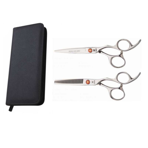 Hair Scissor Sets 6.0INCH Stainless Steel Scissor 8G13 Professional Hair Scissor Kit Hairdressing Barber Cutting Scissor Shear Kit