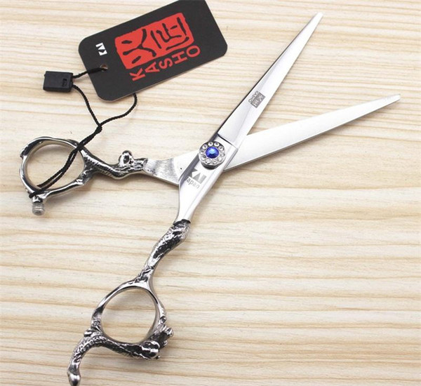 DHL free 6 Inch Hairdressing Scissors Dragon Handle Rhinestone Japan Stainless Steel 440C Professional Cutting Thinning Shears