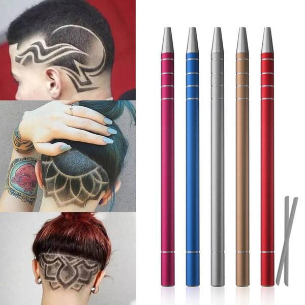 1Pcs Hairstyle Engraved Pen+10Pcs Blades Professional Hair Trimmers Hair Styling Eyebrows Shaving Salon 2019 New Arrival High Quality