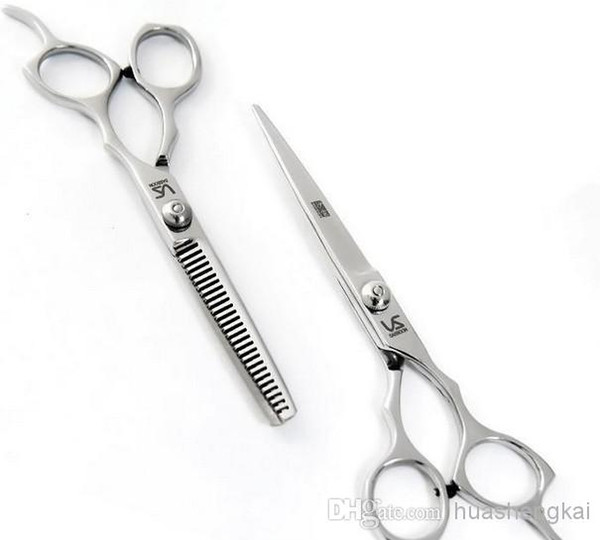 Hair Scissors 10*17cm 2pc/lot Barber Scissors Shear Cutting Thinning Scissor 28% Thinning Straight Snips + Pinking Shears