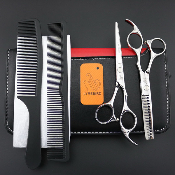 Lyrebird Hair Cutting or Thinning Scissors or set 6 INCH Silver reguler hairdresser hair scissors shears Excellent NEW