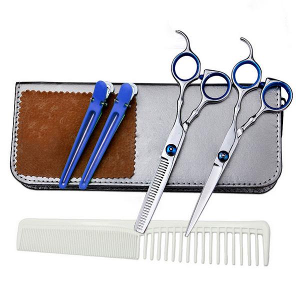 5pcs/lot Cutting Tools Barber Hairdressing Tool Set Hair Cutting Thinning Scissors Shears Hair Scissor Styling Stainless Steel