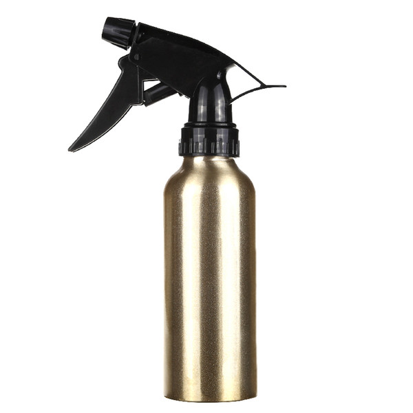 200ml Gold Aluminum Water Spray Empty Bottle Hair Salon Pro Hairdressing Sprayer Atomiser Refillable Bottle Barber Styling Tools