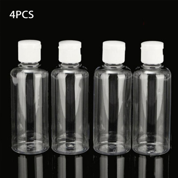 4pcs/set 100ml Empty Squeeze Jar Multifunctional Makeup Container Bottle Plastic Travel Clear Empty Jar