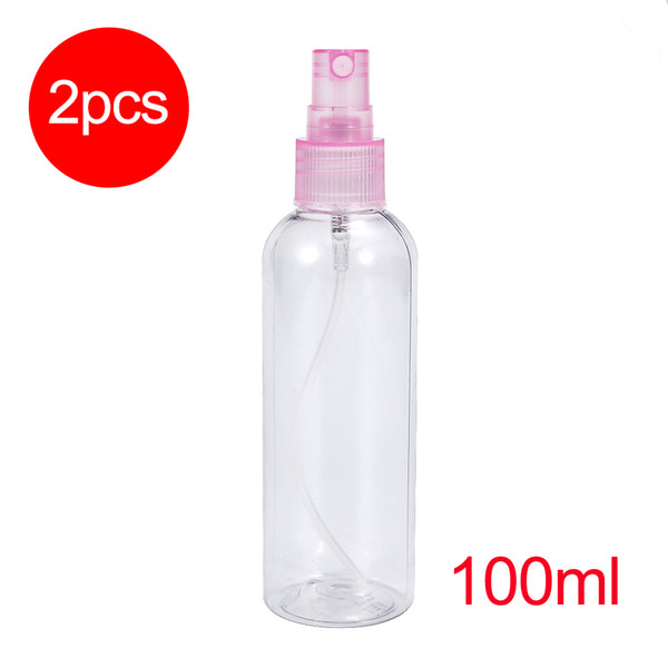 2PCs 100ml Transparent Empty PET Sprayer Bottle Refillable Bottles Cosmetic Atomizer for Perfume and Essential Oil