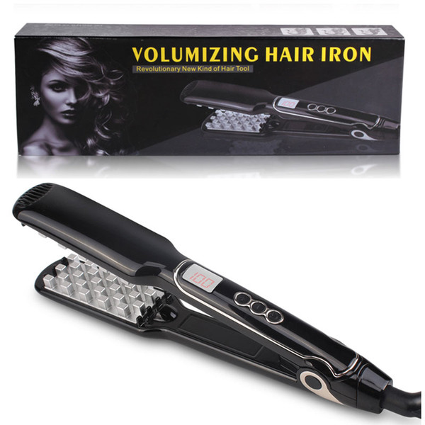 Volumizing Electric Hair Straighteners Professional Flat Iron Hair Comb Portable Ceramic Straightening Irons DHL Free Shipping