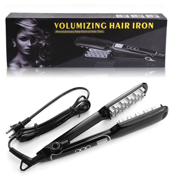 Volumizing Hair Iron Hair Straighteners Professional Hair Styling Tool Portable Ceramic Straightening Irons US Plug DHL Free