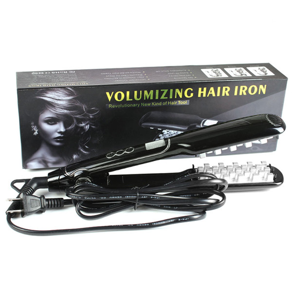 Volumizing Hair Iron Electric Fast Hair Straightener Flat Iron Hair Comb Portable Ceramic Straightening Irons DHL 