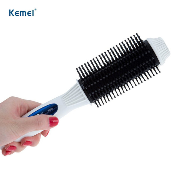 KEMEI Professional Electric Hair Comb Electric Rotating Brush Hair Straightener Comb Roller escova alisadora de cabelo KM-8110