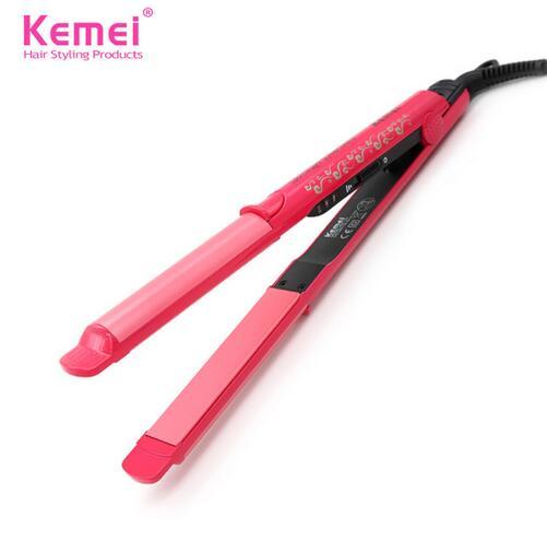 Kemei133 New Titanium plates Flat Iron Straightening Irons Styling Tools Professional Hair Straightener Free Shipping KM-133