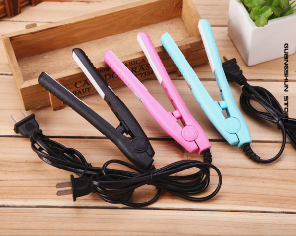 Mini hair straightener iron splint electric ceramic hair straightening straight plate straightener flat irons Ceramic Plates