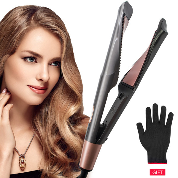 2 in 1 hair straightener curler flat iron twisted plate hair curler and straighteners ceramic heating styler straightening irons