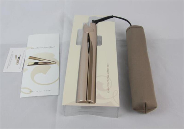 2 in 1 Hair Curler Hair Straightener Titanium Gold Plate with High Quality US EU UK Plug With Sleeve