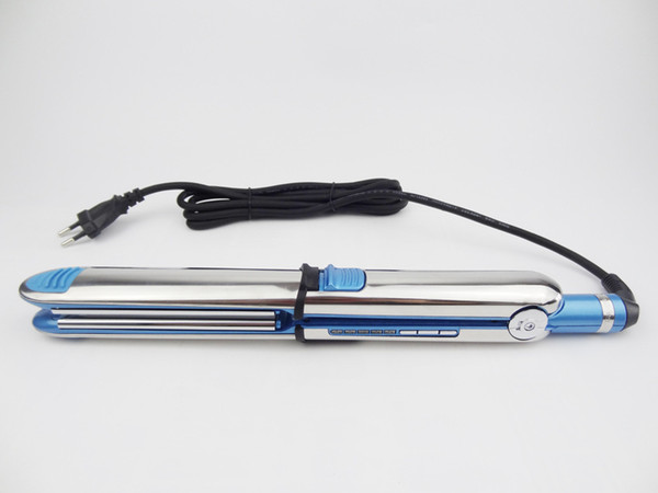 Hot Flat Iron Ionic Hair Straightener Na-noTitanium Optima Blue Straigtening Hair Curler 1.25 Inch,1-1 4