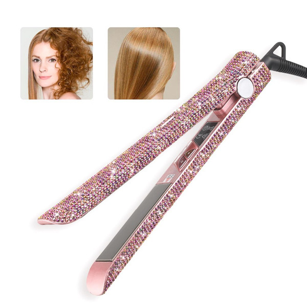 DHL fast High-end hair straightener fast winding straight hair two-in-one hairpin MCH negative ion hair straightener with drill version