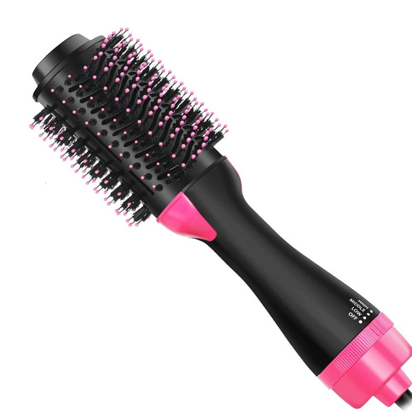 2 in 1 Professional Air Curling Brush Straighten & Curl One Step Hair Drying Tool Electric Hair Dryer Rotating Hairdryer Comb T191019