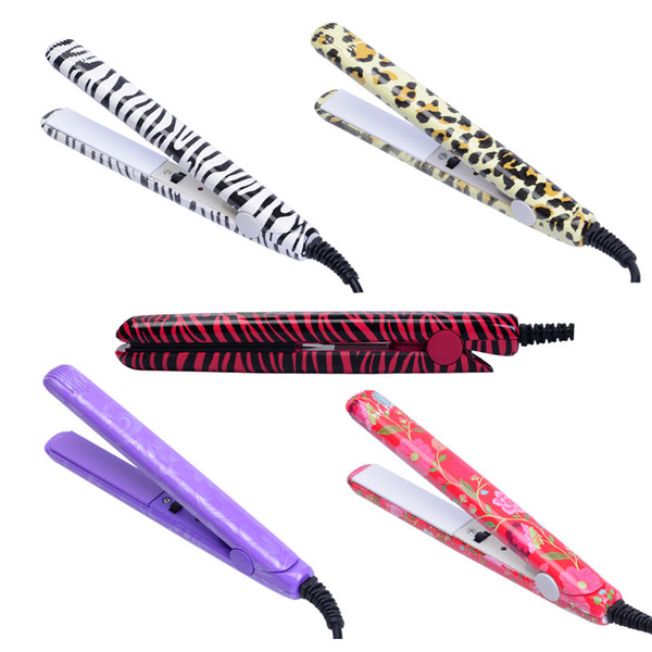 Free Shipping Electronic New Professional Hairstyling Mini Portable Ceramic Flat Zebra Hair Straightener Irons Styling Tools