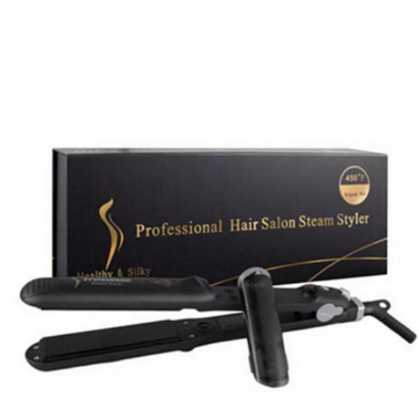 New Hair Straightener Professional Hair Salon Steam Styler Flat Ceramics Organosilicon Hair Straightening Irons Flat Iron 