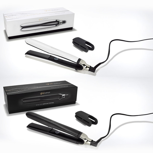 9hd Platinum Professional Hair Straightener Black White 2colors EU/UK plug With Retail Box DHL Fast Ship High Quality