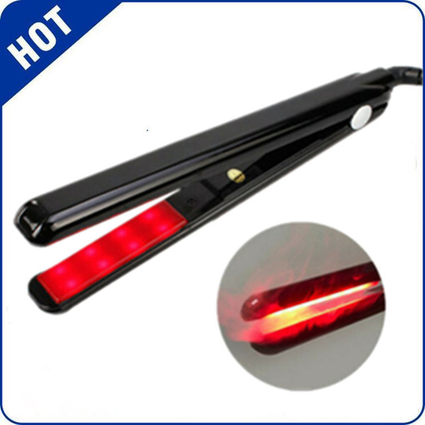 Ultrasonic Infrared Iron Hair Care Devices Cold Straightener Recovers Damaged Hair Treatment Iron with LCD Display Black