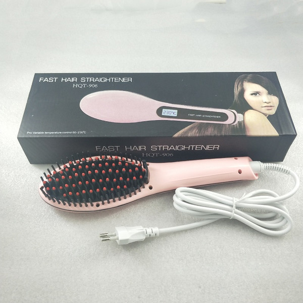 New DHL FAST Hair Straightener brush Straight Styling Tool NASV Beautiful star Flat Iron Electronic comb straighteners HQT-906