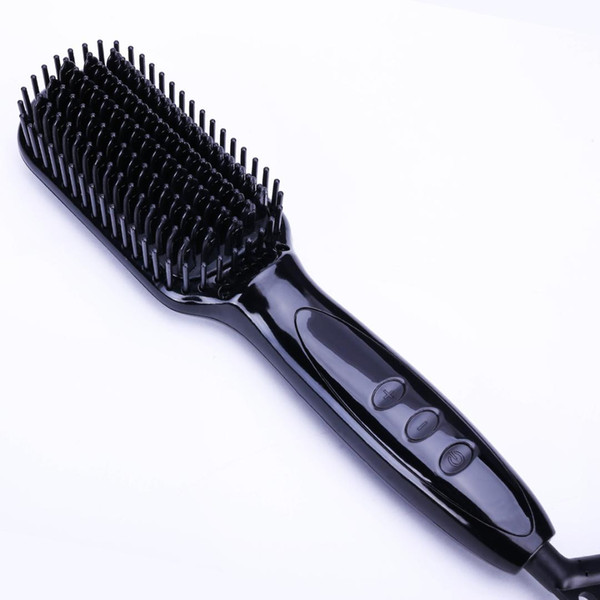 Hair Straighteners Fast LCD Display Fast New Arrival Hair Straightening Ionic Massage Hair Straightener Brush Ceramic