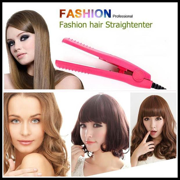 2015 Mini Ceramic Electronic Hair straighteners Straightening corrugated Iron Hair Staighter Iron for Women girls Beauty Tool