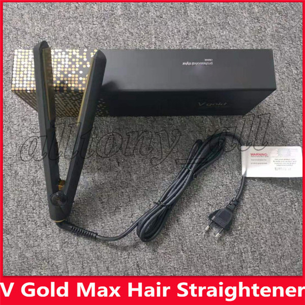 Hot V Gold Max Hair Straightener Classic Professional styler Fast Hair Straighteners Iron Hair Styling tool Good Quality