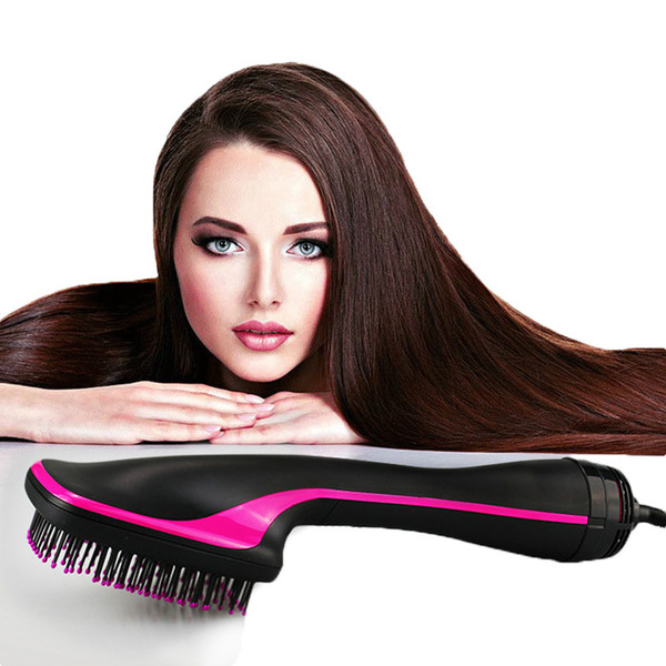 Electric Hair Straightener Paddle Brush & Hot Air Dryer Styler Eliminate Frizzing, Tangled Hair - Escova De Cabelo Eletrica