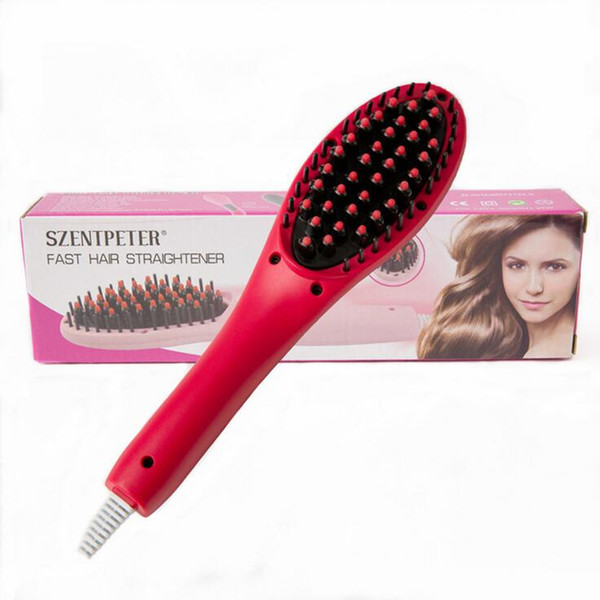 MINI Fast Hair Straightener Beautiful star Styling Tool Flat Iron Comb Brush LCD Digital Temperature Control US EU DHL FREE SHIPPING