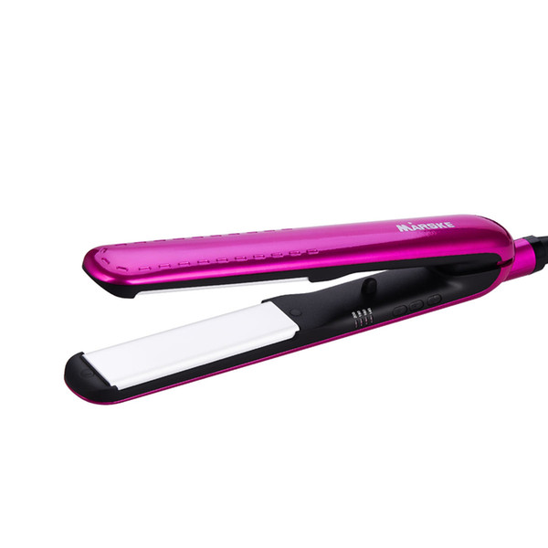 2 in 1 MARSKE Ceramic Straightening Iron Temperature Adjustable Hair Straightener Aluminum Hair Plate Flat Iron Curler Styler