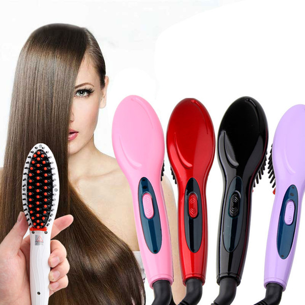 Electric hair straightener brush Hair Care Styling Comb Auto Massager Straightening Irons SimplyFast Hair iron