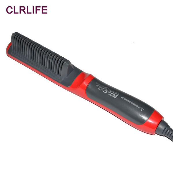 CLRLIFE Electric Hair Straightener Comb Smooth Ceramic Hair Straightening Brush Flat Iron Fast Straightener Beauty Tools