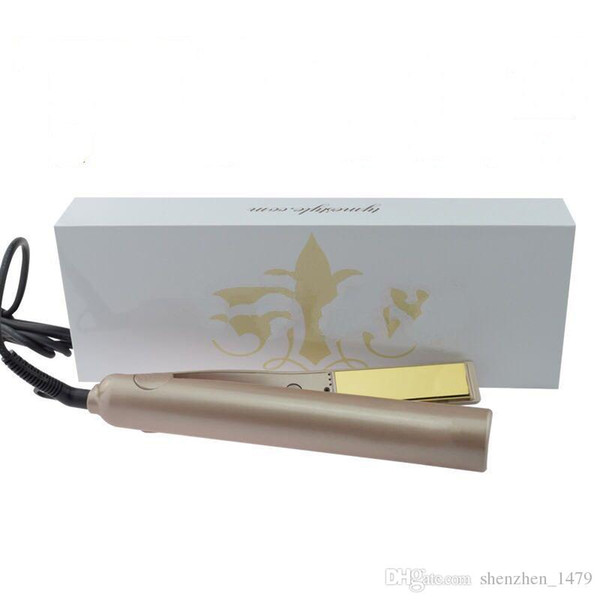 Gold Plated Hair Straighteners Titanium Plates Straightening Ceramic Curler Hair curler Hair Straightener World Cup US EU UK plug