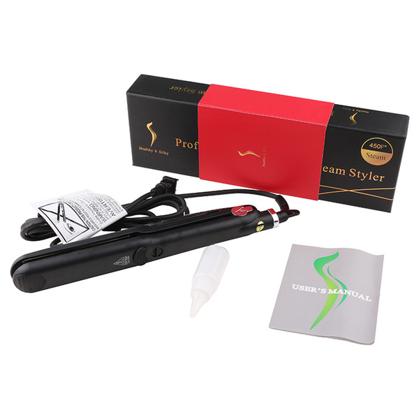 KangRoad Mini Flat Iron Hair Curling Iron 2 in 1 Professional Hair Iron Salon Steam Styler Curling Irons Hair Styling Tool