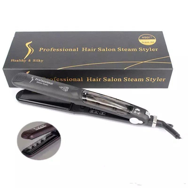 Original KangRoad Hair Straightener Professional Hair Iron Salon Steam Styler Tourmaline Ceramic Flat Irons with CE Rosh Good Quality