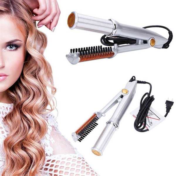 New Beauty Hair Iron 2-Way Rotating Curling Iron 360 Degree Hair Straighten Device for Drop 