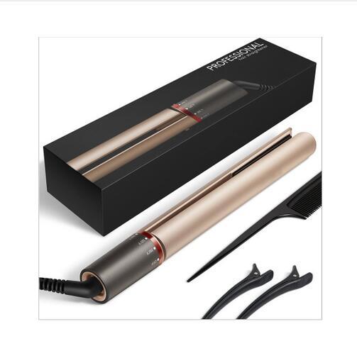 Professional Hair Straightener, Flat Iron for Hair Styling: 2 in 1 Tourmaline Ceramic Flat Iron for All Hair Types with Rotating Adjustable