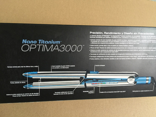 In stock new arrival optima 3000 hair straightener VS PRO Na-No! TITANIUM 1 1 4 plate Flat Iron Ionic Hair Straightener