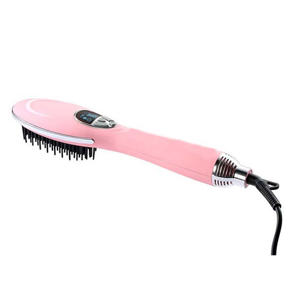 2018 Hot Sale New Infrared Heating Ionic Dryer Hair Straightener Brush with LCD Display Hair Comb