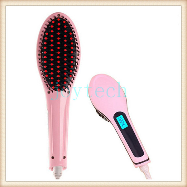 Magic hair straighteners digital temp control electric hair brush hair styling tool beautiful star straightening irons comb with LCD display