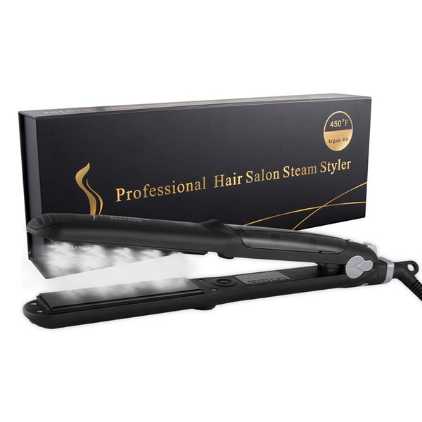 TAMAX HS002 Professional 450F Ceramic Vapor Hair Straightener Argan Oil Steam Flat Iron With Gorgeous Packing Fast Heating Iron