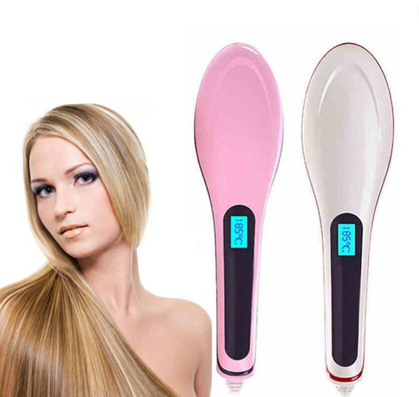 Creative LCD Hair Straightening Irons Digital Temperature Controller Digital Straightener Ultrasonic Electric AUTO Straight DHL Free