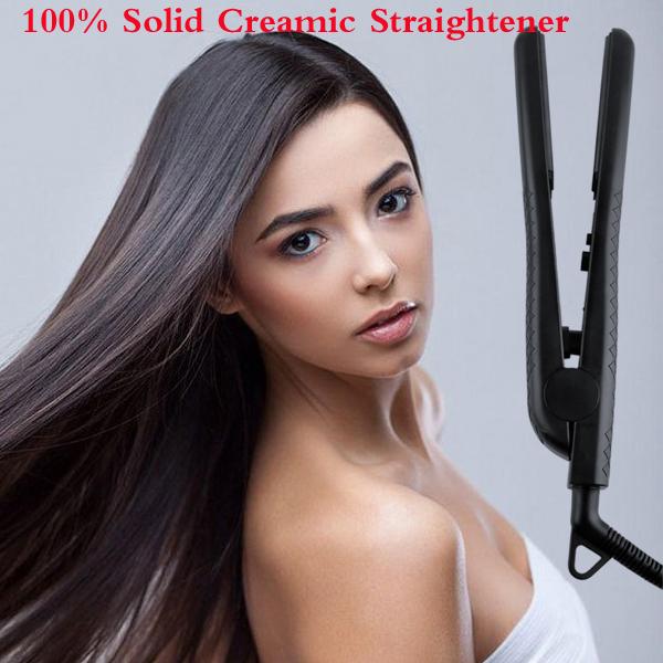 Professional 100% Solid Creamic Straightener Iron PTC Fast Heating Hair Styling Tools Flat Iron Hair with Retail Box