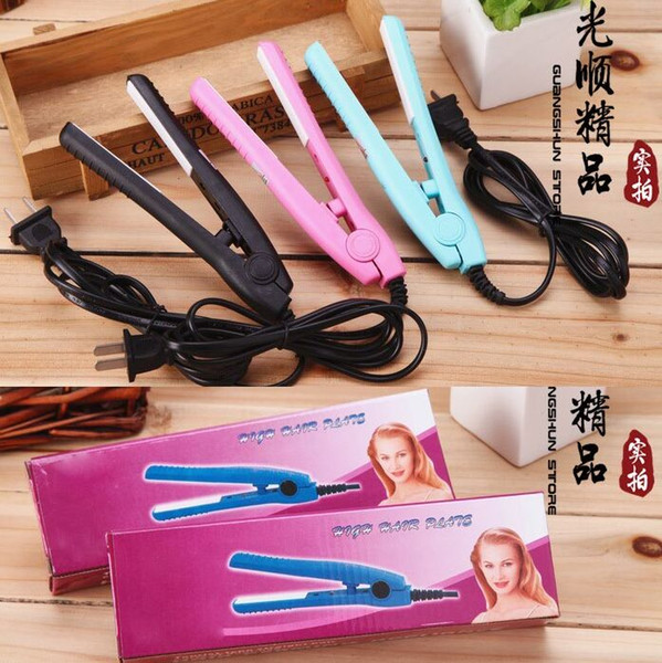 Hair Straightener 3 colors mini ceramic Hair Straightening Ion hair curler Hair Styling Tool comb With US plug